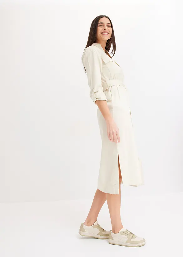 Skjortekjole i midi-lengde, bonprix