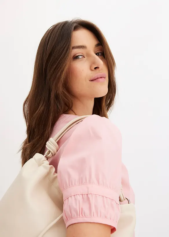 Bluse med puffermer, bonprix