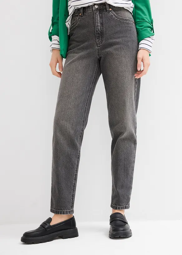 Mom-jeans High Waist, Low Stretch cropped, bonprix