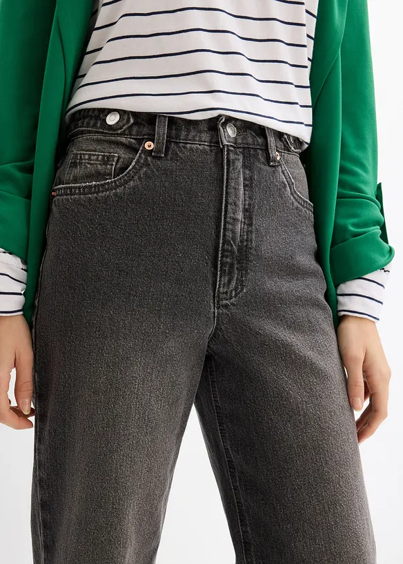 Mom-jeans High Waist, Low Stretch cropped, bonprix
