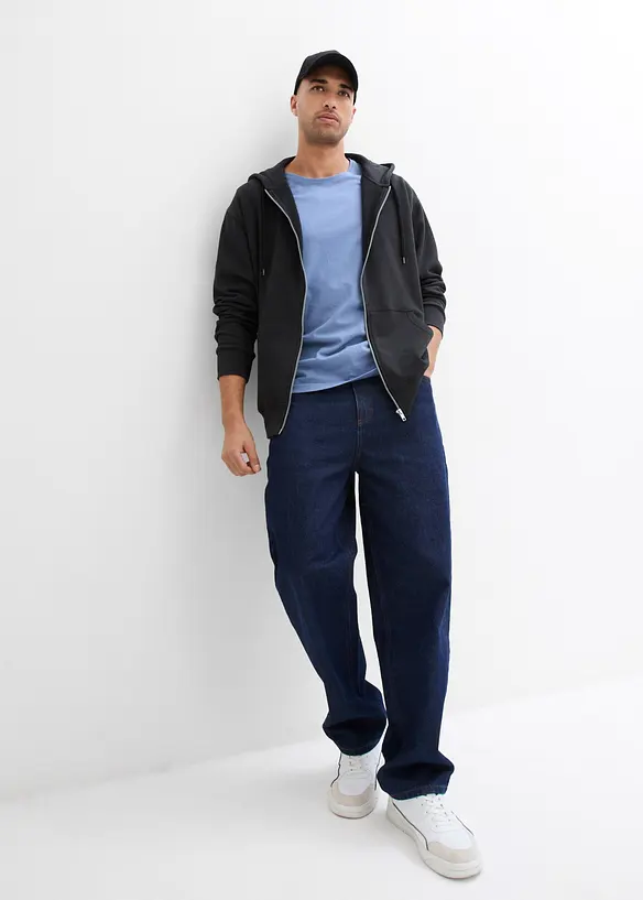 Hettejakke i &oslash;kologisk bomull, Loose Fit, bonprix