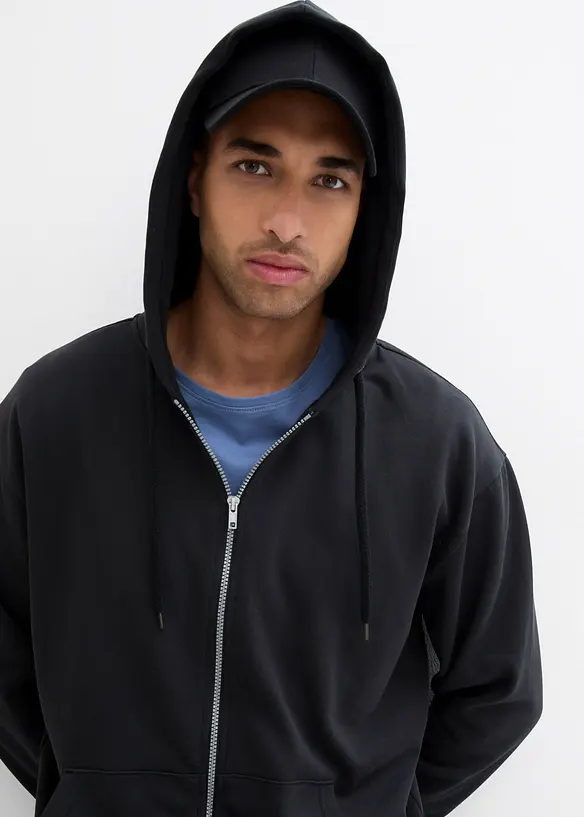 Hettejakke i &oslash;kologisk bomull, Loose Fit, bonprix