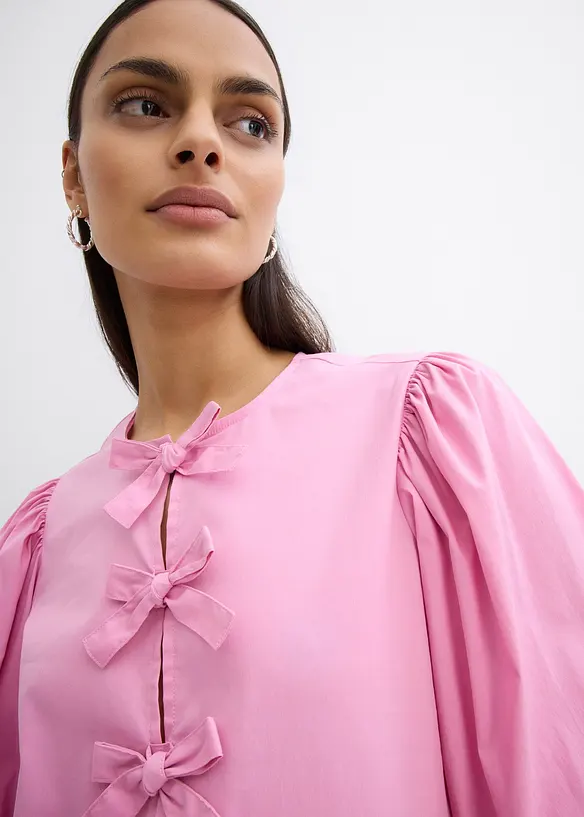 Bluse med sløyfedetaljer, bonprix