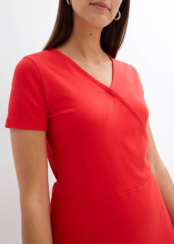 Jerseykjole i omslagsstil, bonprix
