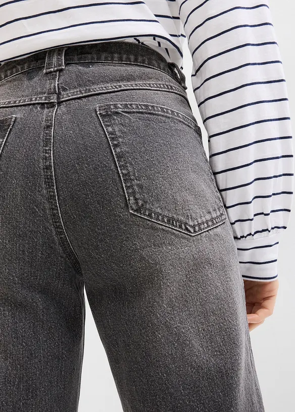 Mom-jeans High Waist, Low Stretch cropped, bonprix