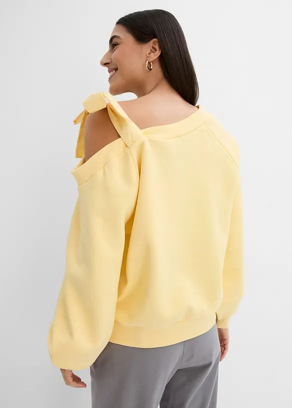One shoulder-sweatshirt i vid modell, bonprix