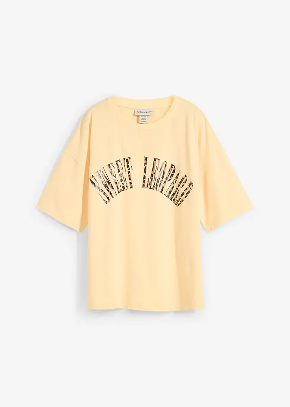 Oversized topp i myk bomullsmiks, bonprix