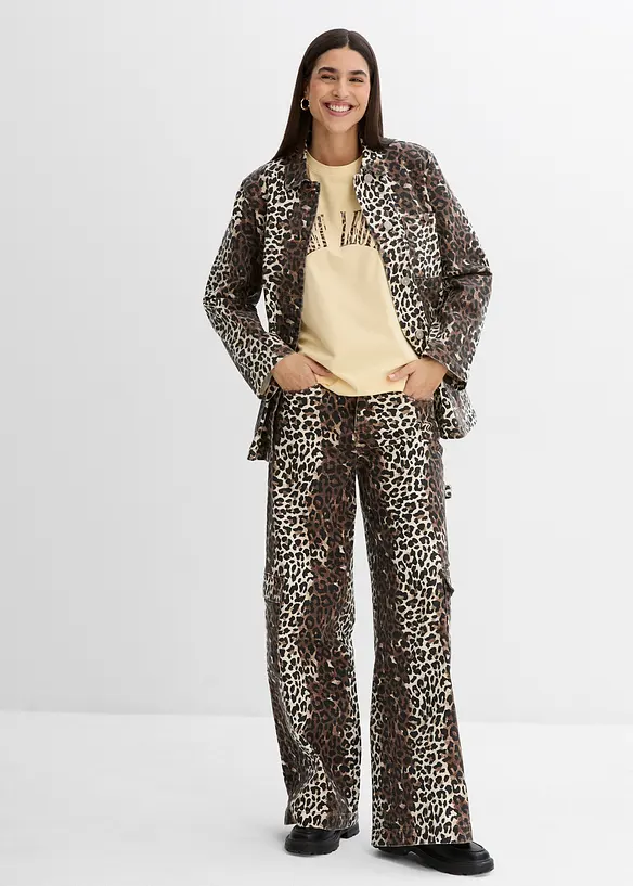 Oversized topp i myk bomullsmiks, bonprix