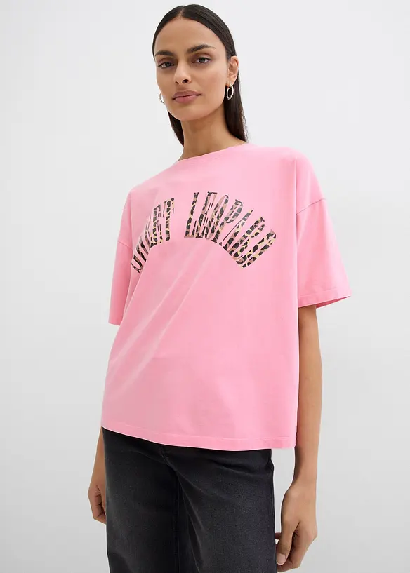 Oversized topp i myk bomullsmiks, bonprix