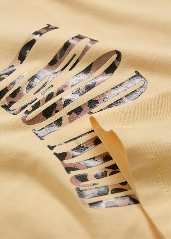 Oversized topp i myk bomullsmiks, bonprix