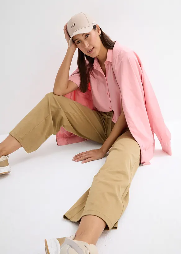 Boxy bluse i lett kreppet materiale, bonprix