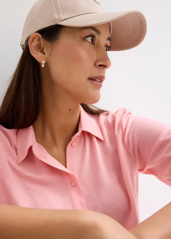 Boxy bluse i lett kreppet materiale, bonprix