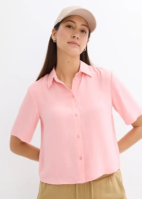 Boxy bluse i lett kreppet materiale, bonprix
