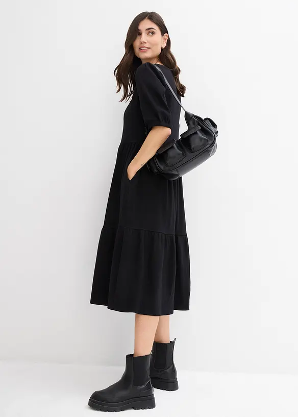 Trikotkjole i ren bomull, bonprix