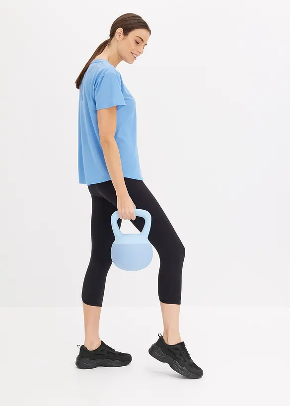 Treningsleggings i caprilengde med mobillomme, hurtigt&oslash;rkende, bonprix