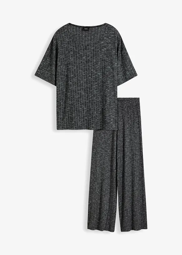 Oversized Loungewear-kosedress i ribbet materiale, bonprix