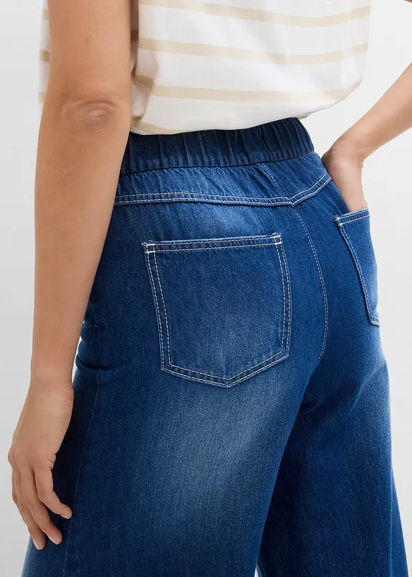 Wide Leg-jeans, Mid Waist, komfortlinning, bonprix