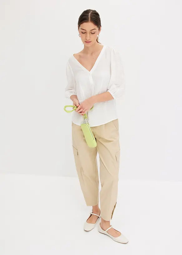 Bluse i lett viskosemiks, bonprix