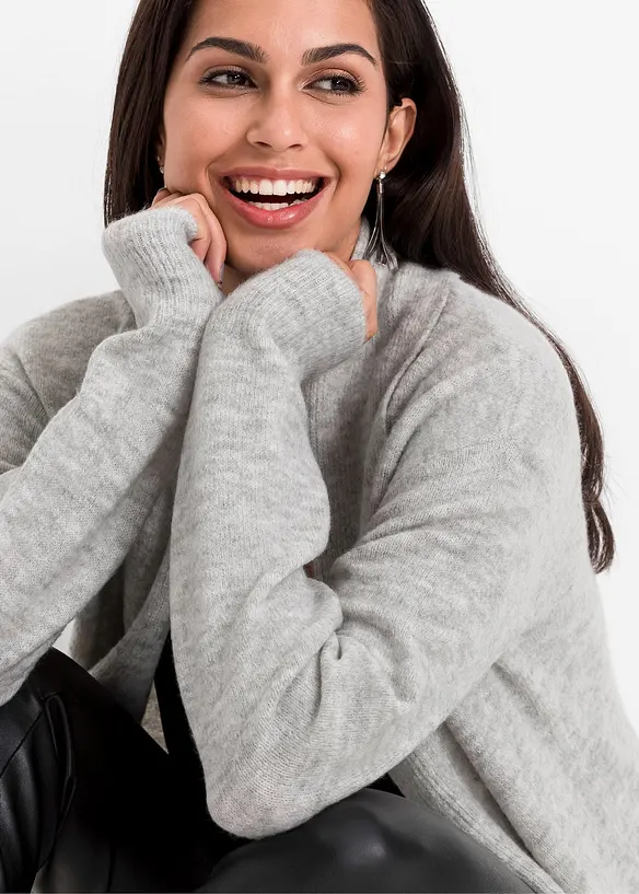 Lang cardigan med sjalskrage, bonprix