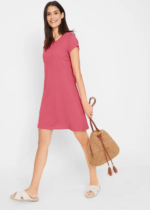 Trikotkjole i 100% økologisk bomull, bonprix