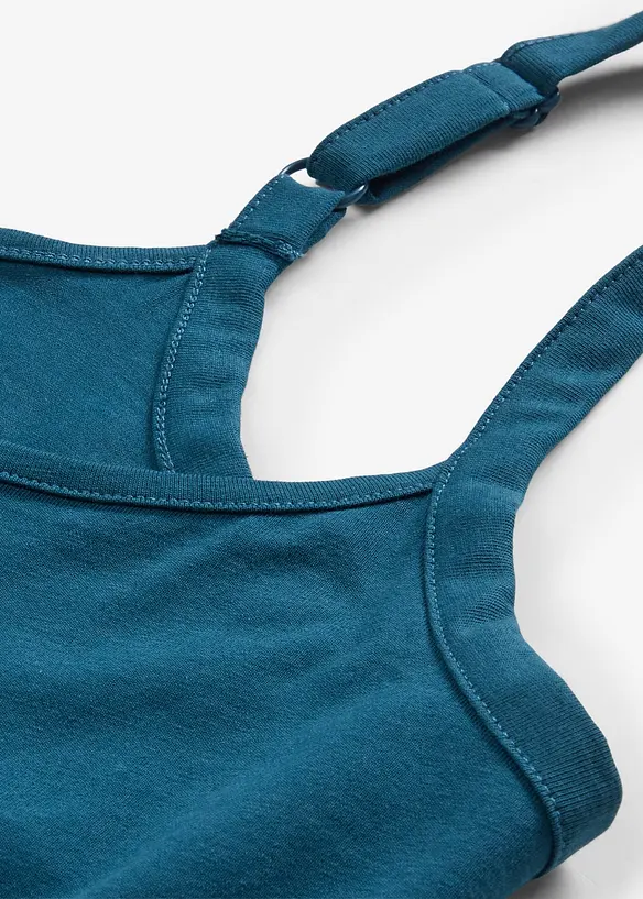 Lang singlet av &oslash;kologisk bomull, 2-pack, bonprix