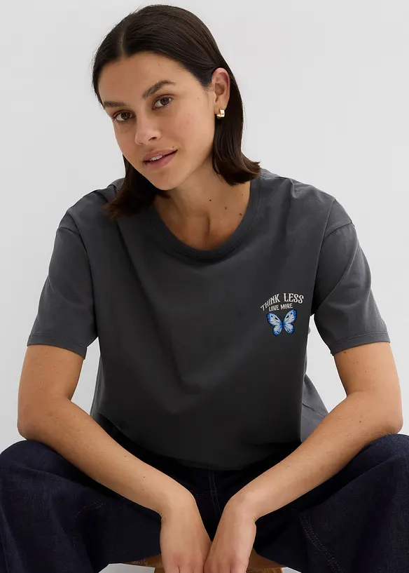 T-skjorte i &oslash;kologisk bomull, bonprix