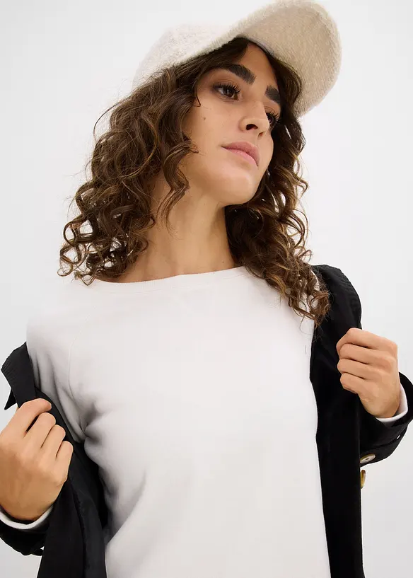 Sweatshirtkjole i myk frottè, bonprix