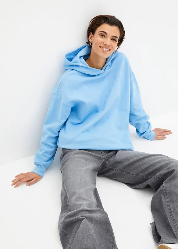 Hettegenser i 100% bomull, bonprix