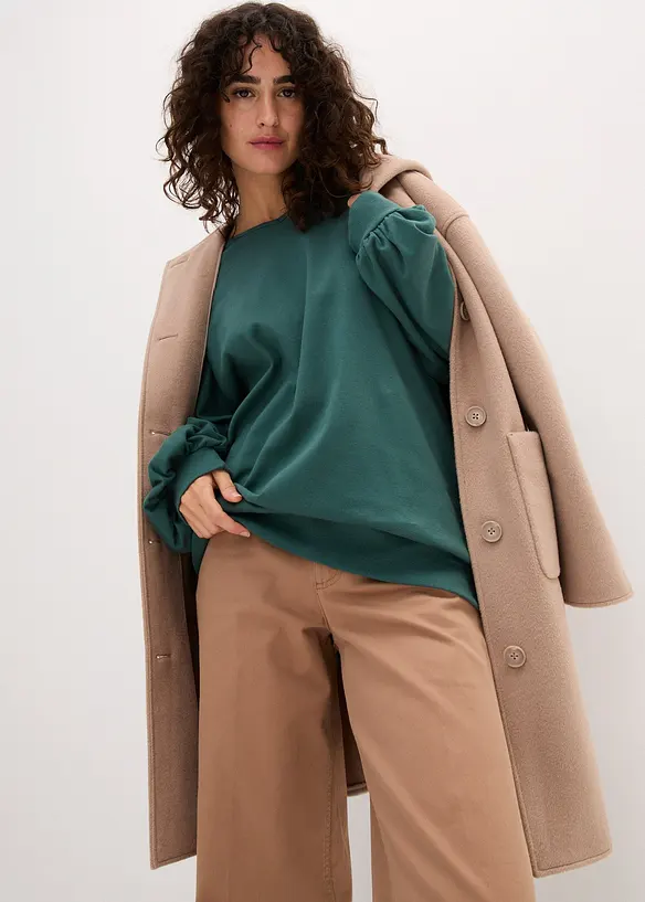 Oversized topp i 100% bomull, bonprix