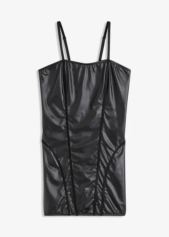 Kjole i wetlook, bonprix