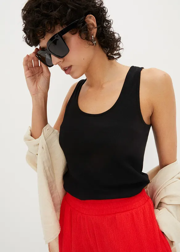 Ribbet topp, bonprix