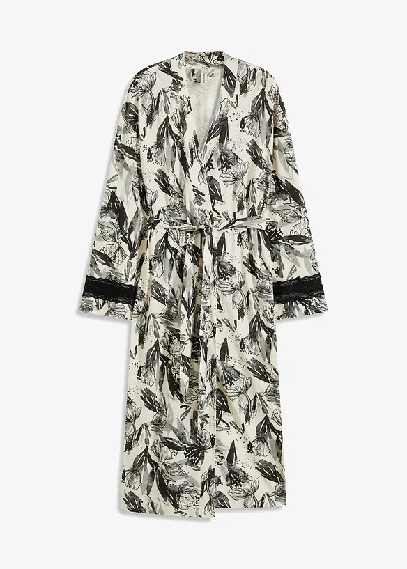 Kimono-badekåpe av myk viskosemiks, bonprix