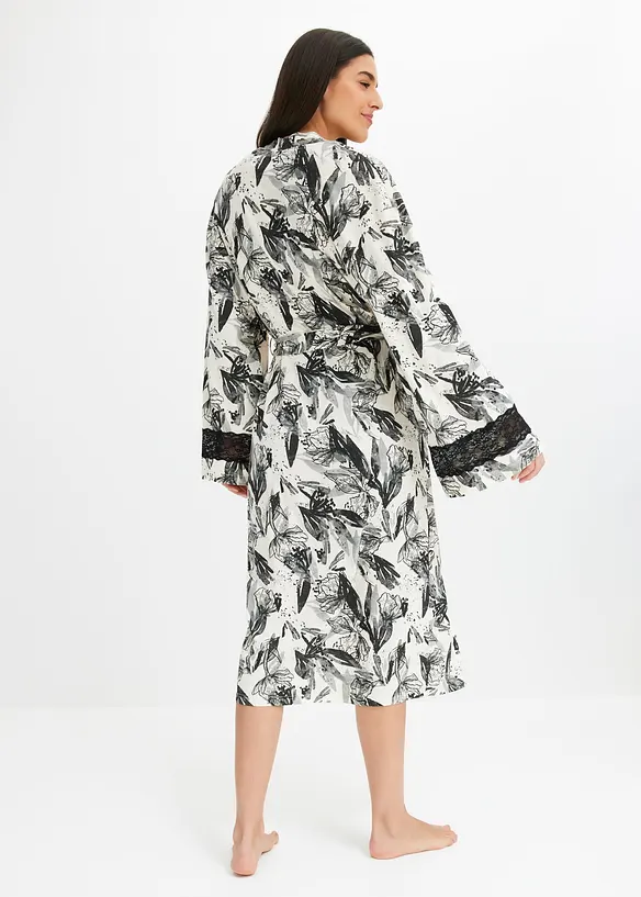 Kimono-badekåpe av myk viskosemiks, bonprix