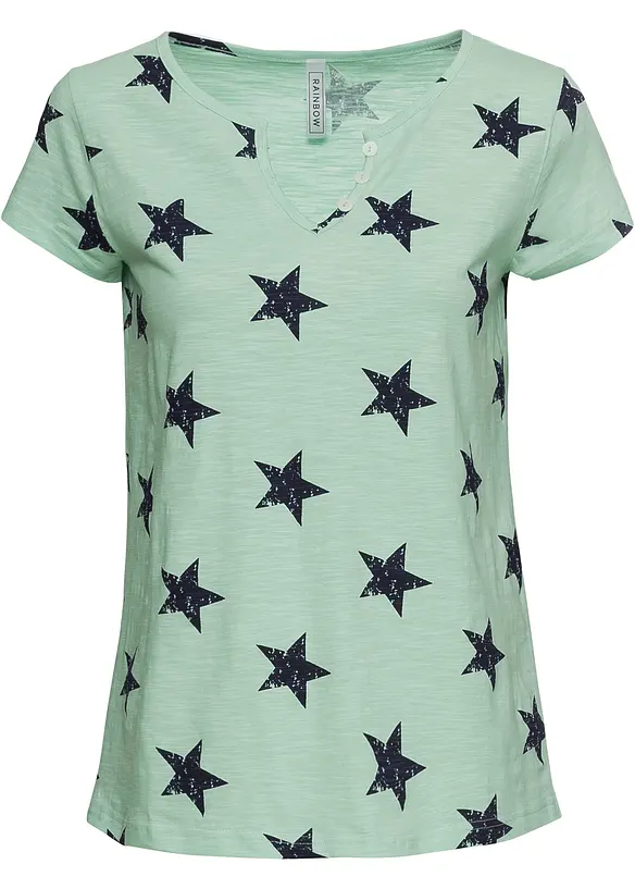 Topp med stjerneprint av 100% bomull, bonprix
