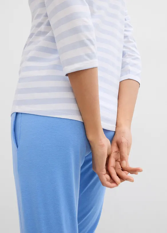 Topp med båthals, 3/4-lang arm, bonprix