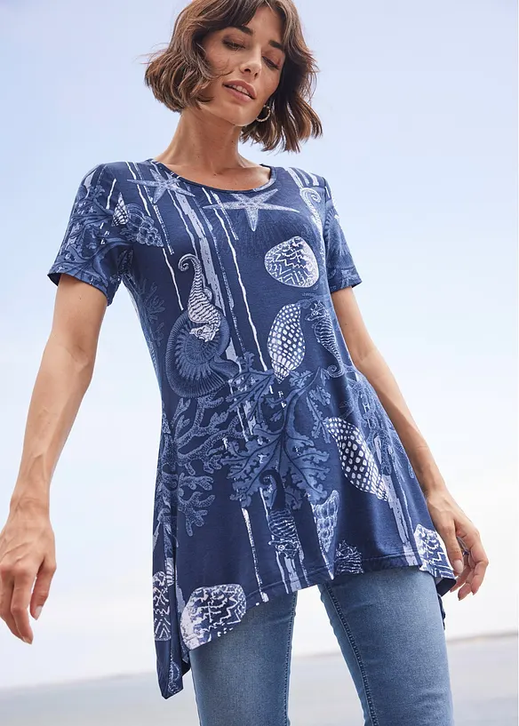 Lang topp i myk viskosemiks, bonprix