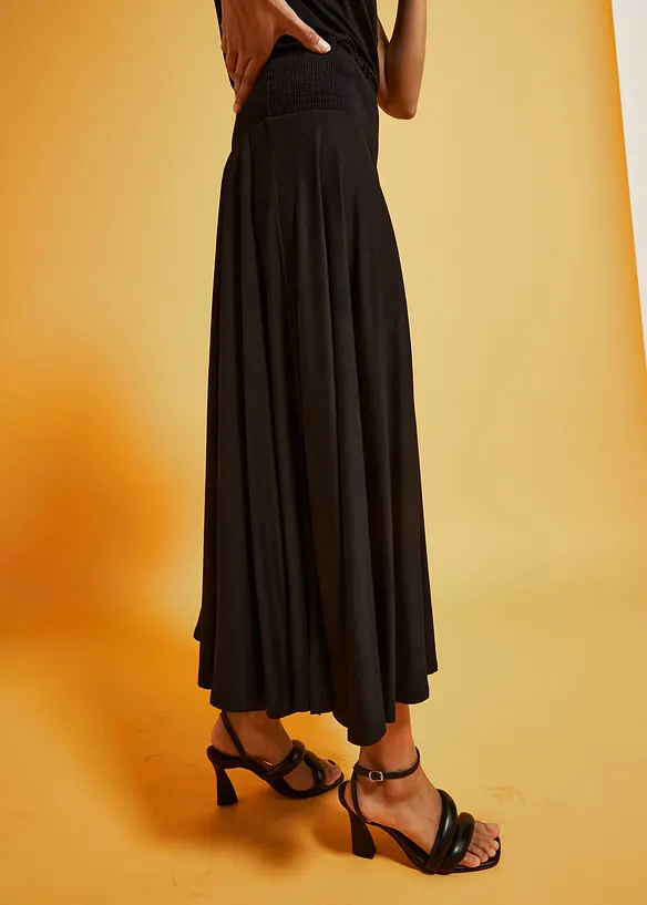 Jerseyskjørt i lett viskose, bonprix