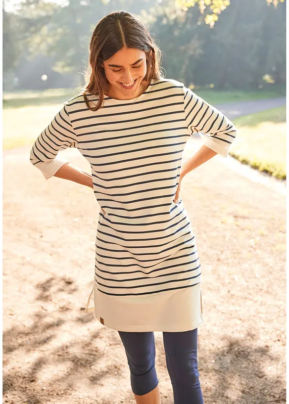 Sweatkjole med 3/4-lang arm, bonprix