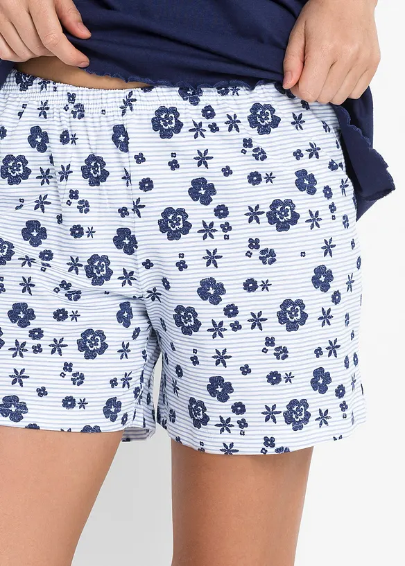 Kort pyjamas i 100% bomull, bonprix