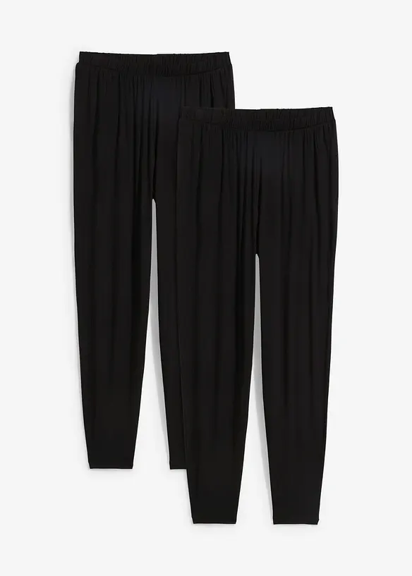 Pull on-bukse med høy midje (2-pack), bonprix