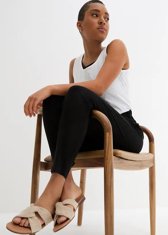 Pull on-bukse med høy midje (2-pack), bonprix