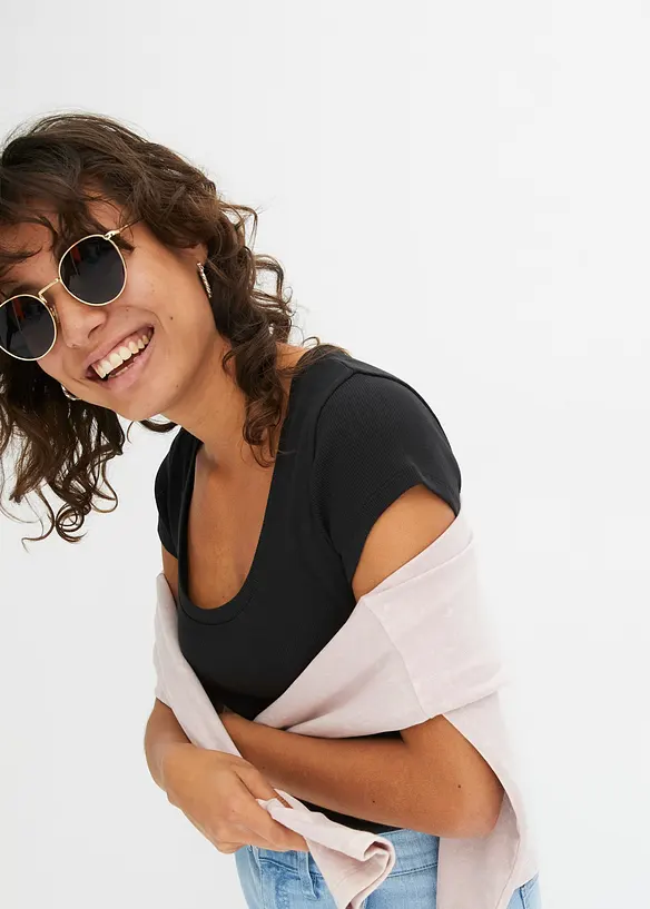 T-skjorte i 100% økologisk bomull, bonprix