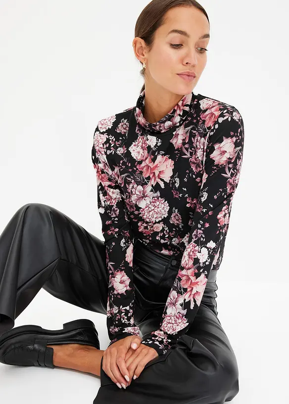 Langermet topp i myk viskosemiks, bonprix