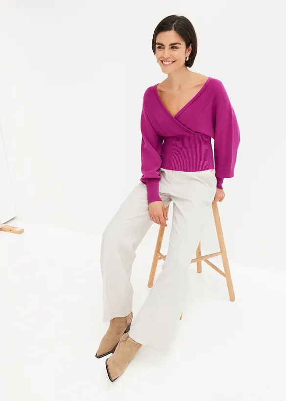 Genser i lett viskosemiks, bonprix