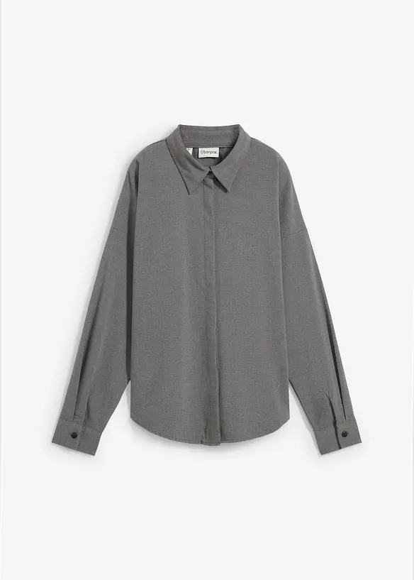 Oversized, vendbar bluse med viskose, bonprix
