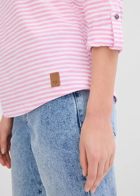 Langermet topp i 100% bomull, bonprix