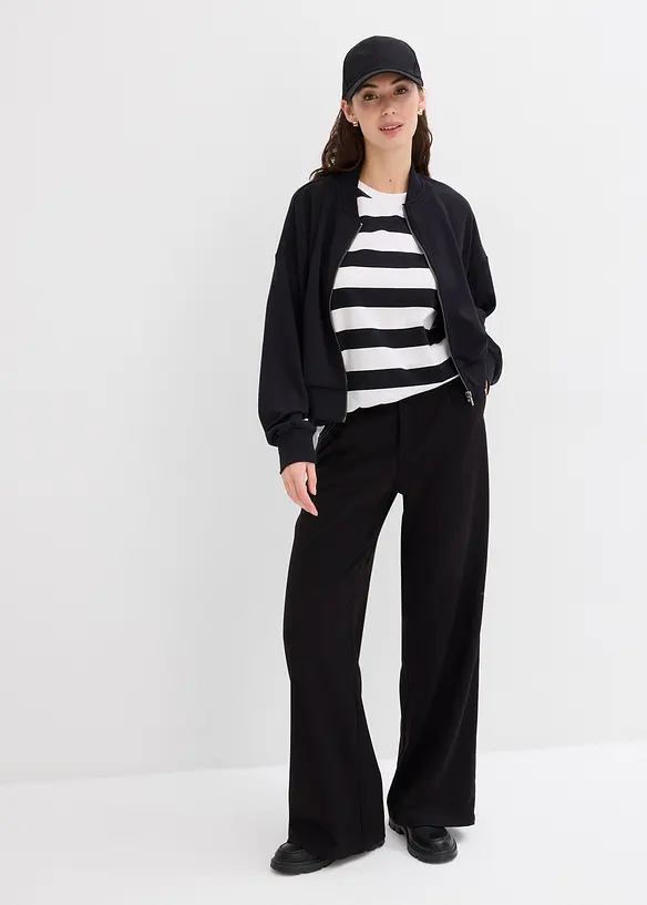 Bomberjakke i sweat-materiale med viskose, bonprix