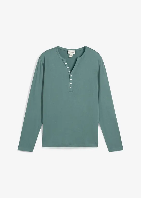 Langermet bestefartr&oslash;ye i ren &oslash;kologisk bomull, Slim Fit, bonprix