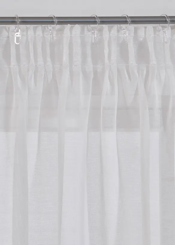 Gardin med resirkulert polyester og blomsterm&oslash;nster (1-pack), bonprix