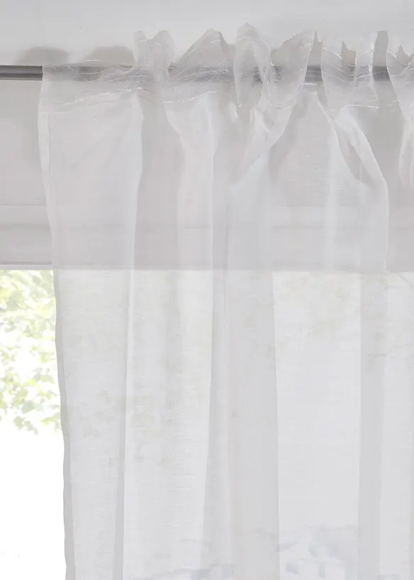 Gardin med resirkulert polyester og blomsterm&oslash;nster (1-pack), bonprix